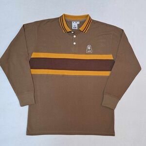 X-Girl Pique Cotton Long Sleeve Polo Shirt - Women's size MEDIUM